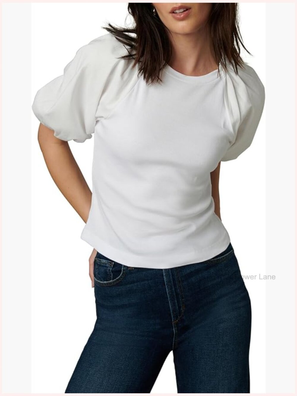 The Lila Ruffle Short Puff Sleeve Top